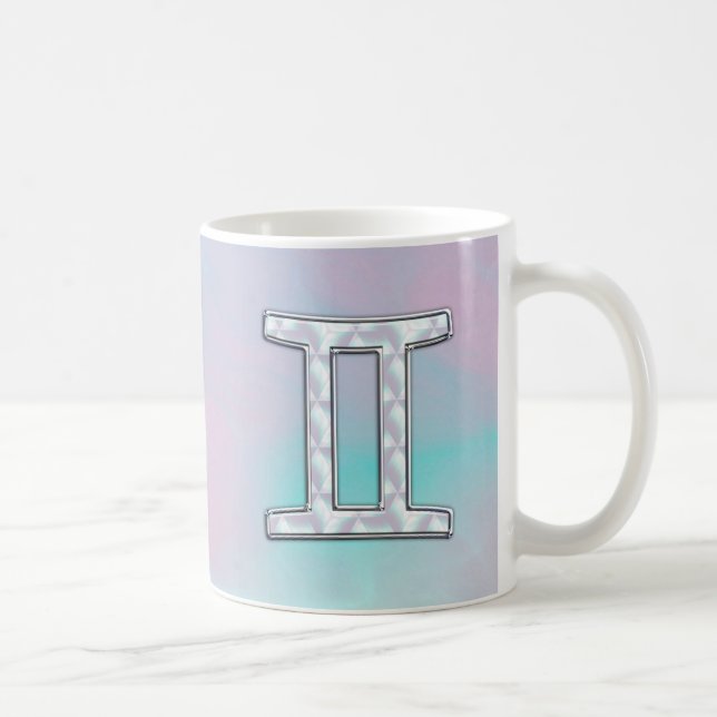 Mutter von Perlstil Gemini Zeichen Kaffeetasse (Rechts)