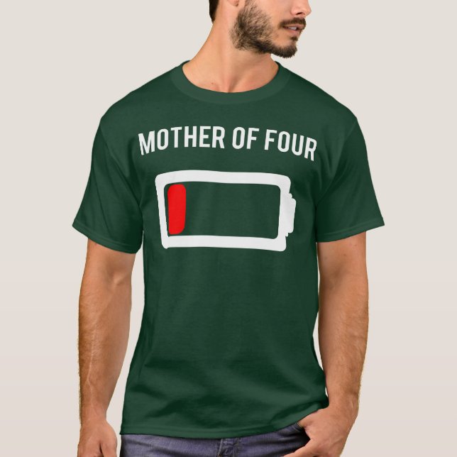 Mutter von vier gebackenen Mama T-Shirt (Vorderseite)