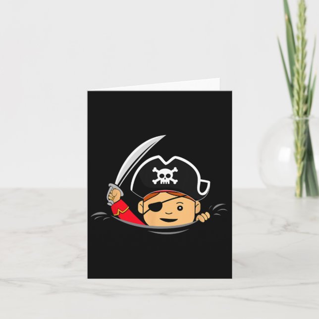 Mutter Werdende Mama Mutterschaft Pregnant Pirate Karte (Vorderseite)