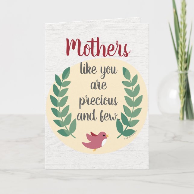 Mütter wie Sie sind Wertvoll und nur wenige Mama B Karte (Vorderseite)
