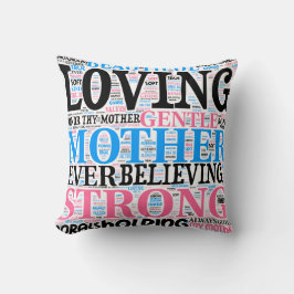 Mutter Word Cloud Pillow Art 2 Kissen