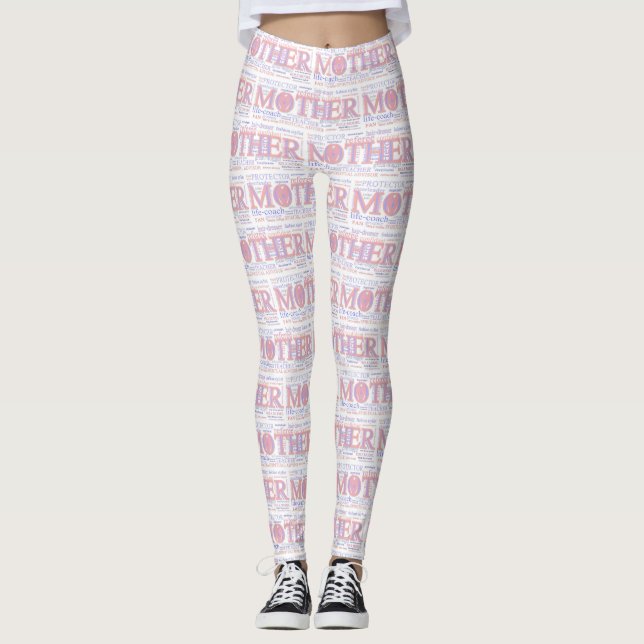 Mutter WordArt Leggings (Vorderseite)
