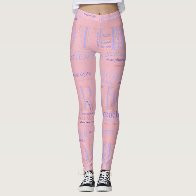 Mutter WordArt Leggings (Vorderseite)