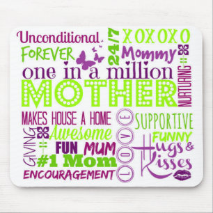 Mutter-Wort-Kunst-Mausunterlage Mousepad
