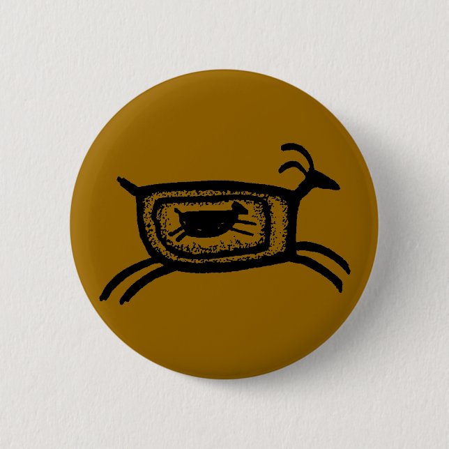 Mutter Ziege-BW Button (Vorderseite)