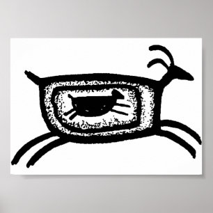 Mutter Ziege-BW Poster