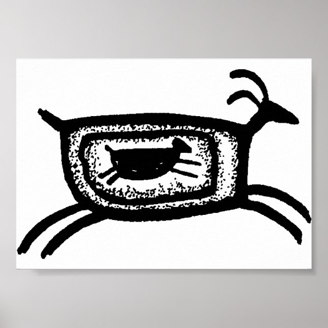 Mutter Ziege-BW Poster (Vorne)