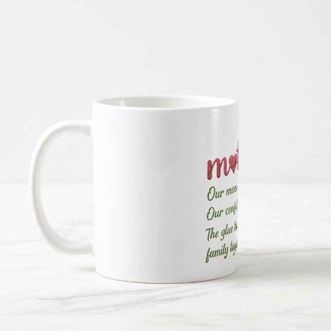 Mutter Zitat Tribute Kaffeetasse (Links)