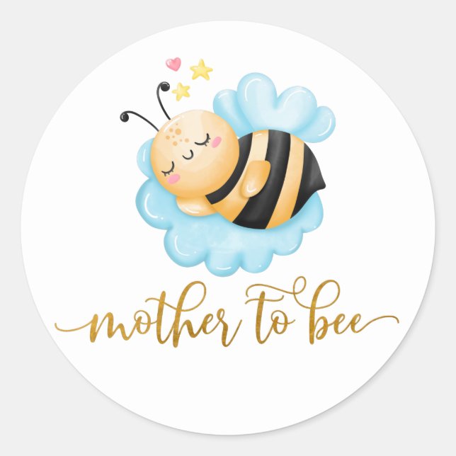 Mutter zu Baby Dusche Rundkleber Runder Aufkleber (Vorderseite)