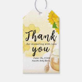 Mutter zu Honey Yellow Flowers Babydusche Geschenkanhänger