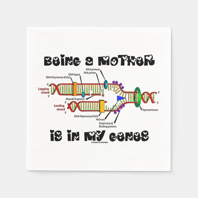 Mutter zu sein ist in meiner DNA-Replikation. Serviette (Vorderseite)