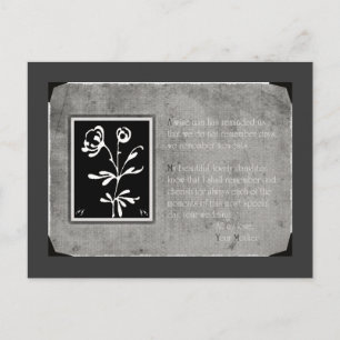 Mutter zur Postkarte der Tochter