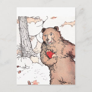 Mutterbär trägt Präriehund Postkarte