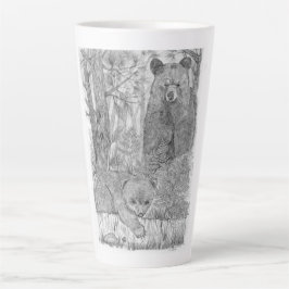 Mutterbär und Kub Latte Tasse