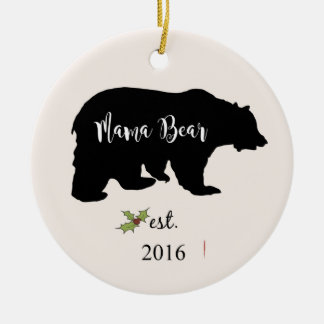 Mutterbärnverzierung, Mammaweihnachtsverzierung, Keramikornament