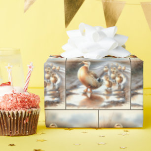 Mutterduck mit Ducklein Geschenkpapier