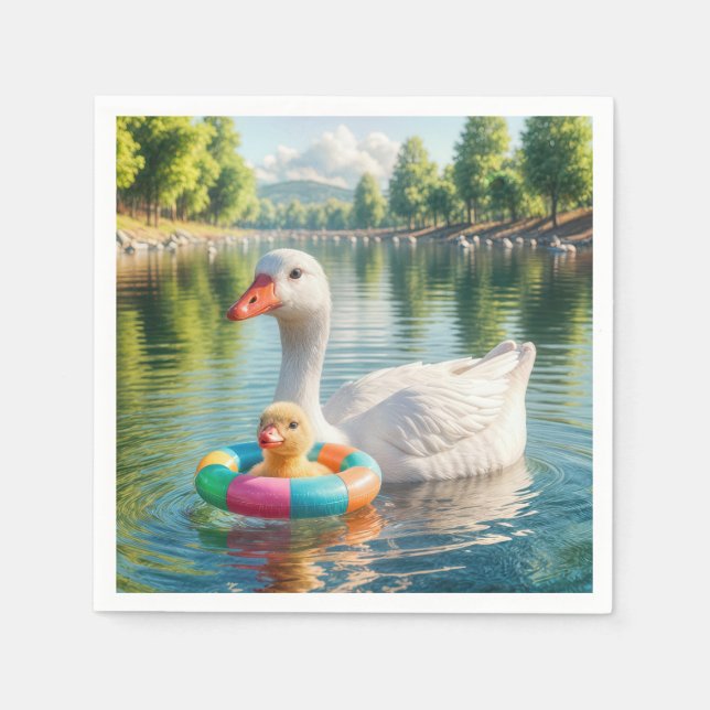 Mutterdusche mit Ducklein Serviette (Vorderseite)