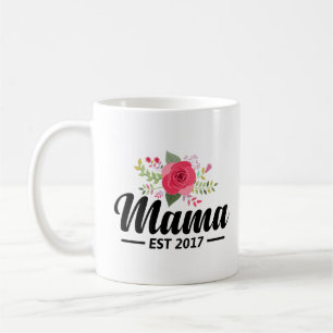 Mutteren-Tassen-Mutter Est 2017 mit schöner Blume Kaffeetasse