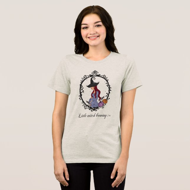 Mutterfrauen Halloween Tri-Blend Shirt (Vorderseite voll)