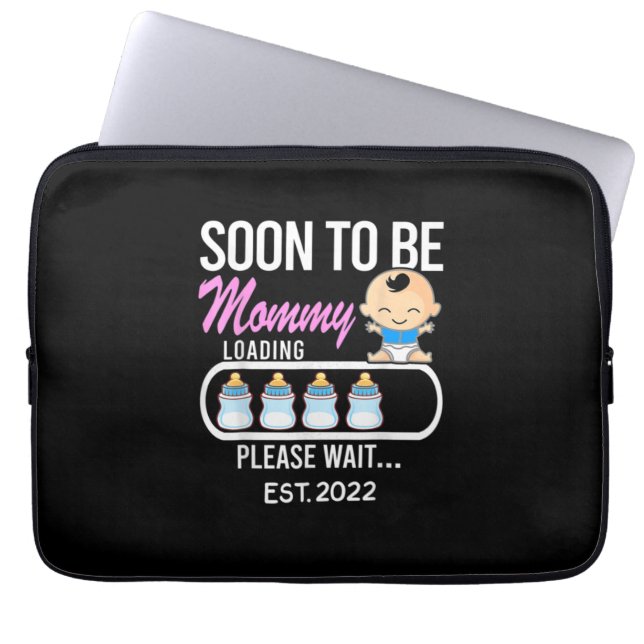 Muttergeschenk | Bald wird Mommy 2022 Laptopschutzhülle (Vorderseite)
