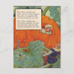 Muttergoose der 1920er Jahre - Peter Pumpkin Eater Postkarte