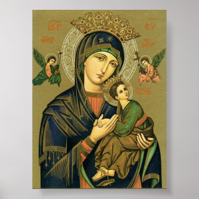 Muttergottes der immerwährenden Hilfe Poster (Vorne)