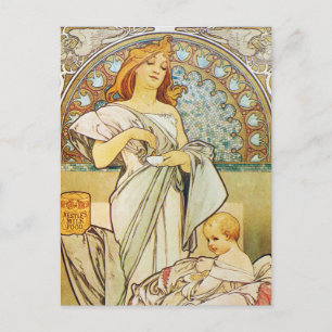 Muttergottheit Art Nouveau Postkarte