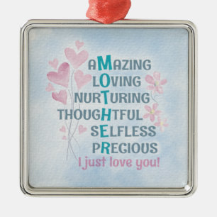 Mutterherz  ornament aus metall