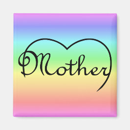 Mutterherzenregenbogen Magnet