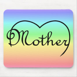 Mutterherzenregenbogen Mousepad