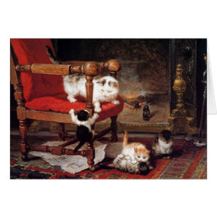 MUTTERKATZE SPIELT MIT KÄTZCHEN Muttertag