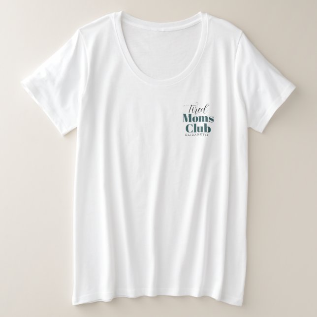 Mütterklub Calligraphy monogram Sweatshirt Große Größe T-Shirt (Design vorne)