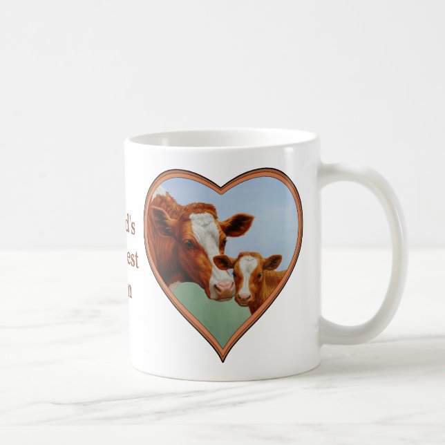 Mutterkühe und Niedliches Kalb Kaffeetasse (Rechts)
