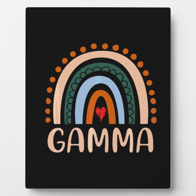 Mutterkunde | Gamma Rainbow Grandma Niedliche Gebu Fotoplatte (Vorderseite)