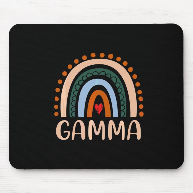 Mutterkunde | Gamma Rainbow Grandma Niedliche Gebu Mousepad (Vorne)