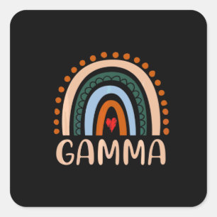 Mutterkunde Gamma Rainbow Grandma Niedliche Gebu Quadratischer Aufkleber
