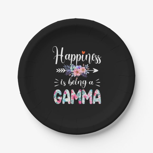 Mutterkunde | Glück ist ein Geburtstag von Gamma Pappteller (Vorderseite)