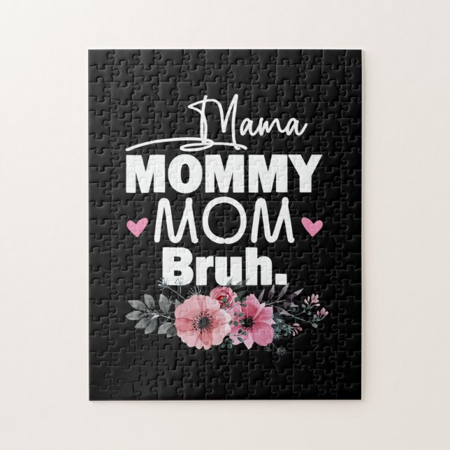 Mutterkunde | Mama Mommy Mama Bruh Floral Birthday (Vertikal)