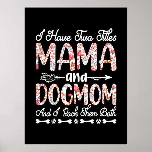 Mutterkunde | Mama und Hund Mama Geburtstag Poster (Vorne)