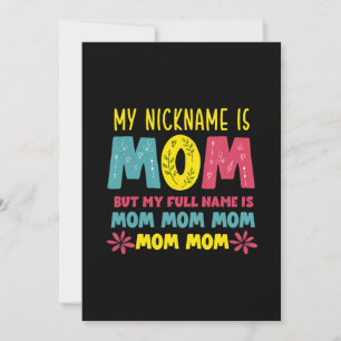 Mutterkunde Mein Name ist Mommy Birthday Einladung