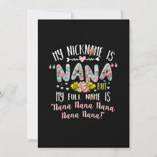 Mutterkunde | Mein Name ist Nana Birthday Einladung