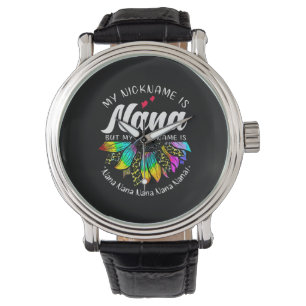 Mutterkunde   Mein Name ist Nana Sunflower Xmas Armbanduhr