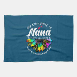 Mutterkunde   Mein Name ist Nana Sunflower Xmas Geschirrtuch