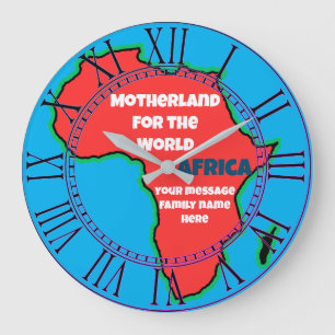 Mutterland für die Welt Große Wanduhr