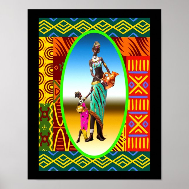 Muttermilch - Afrozentrische Mauer Poster (Vorne)