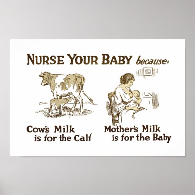 Muttermilch ist für Babys Poster (Vorne)
