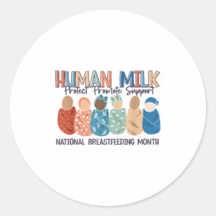 Muttermilch Mamas Milch S Nationaler Stillmonat Runder Aufkleber