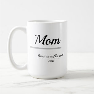 Muttermilch-Tasse – Läuft auf Kaffee und Fürsorge Kaffeetasse