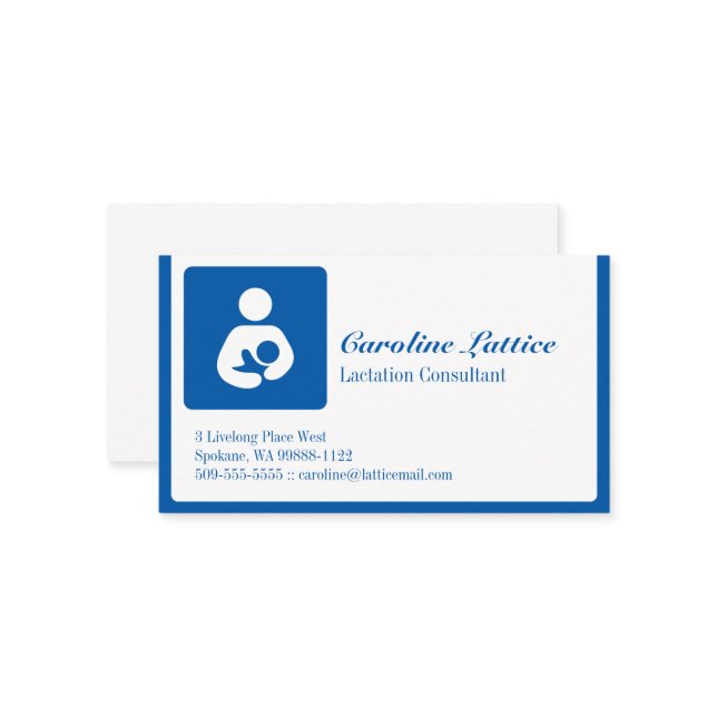 Muttermilch Visitenkarte (Vorderseite/Rückseite Beispiel)