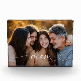 Muttermoment Herz Foto Acryl Block Geschenk